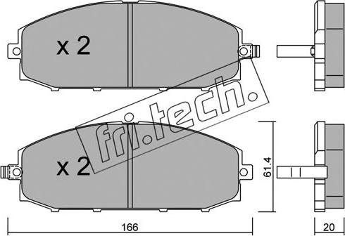 Fri.Tech. 422.0 - Kit pastiglie freno, Freno a disco autozon.pro