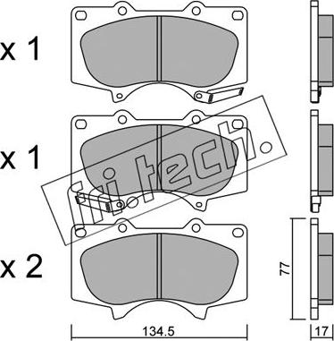 Fri.Tech. 470.0 - Kit pastiglie freno, Freno a disco autozon.pro