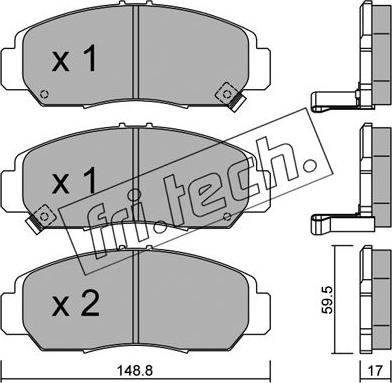 Fri.Tech. 478.0 - Kit pastiglie freno, Freno a disco autozon.pro