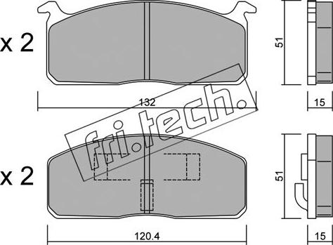 Fri.Tech. 473.0 - Kit pastiglie freno, Freno a disco autozon.pro