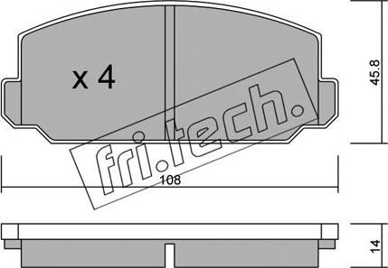 Fri.Tech. 477.0 - Kit pastiglie freno, Freno a disco autozon.pro