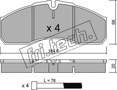 Fri.Tech. 594.5 - Kit pastiglie freno, Freno a disco autozon.pro