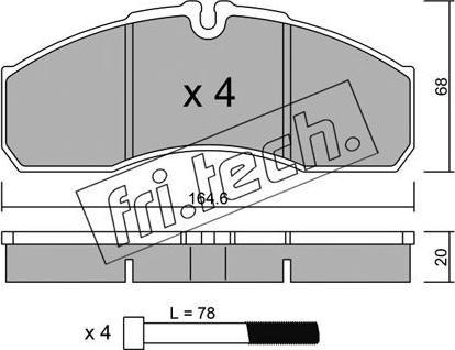 Fri.Tech. 594.0 - Kit pastiglie freno, Freno a disco autozon.pro