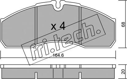 Fri.Tech. 594.3 - Kit pastiglie freno, Freno a disco autozon.pro