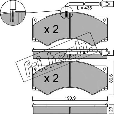 Fri.Tech. 595.1 - Kit pastiglie freno, Freno a disco autozon.pro