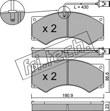 Fri.Tech. 595.2 - Kit pastiglie freno, Freno a disco autozon.pro