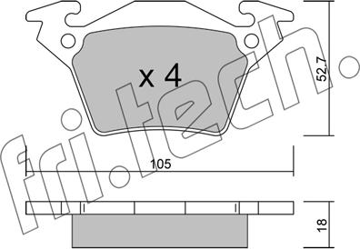 Fri.Tech. 590.0 - Kit pastiglie freno, Freno a disco autozon.pro