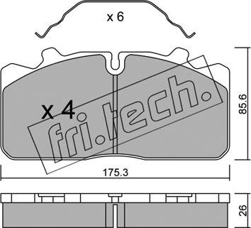 Fri.Tech. 598.0 - Kit pastiglie freno, Freno a disco autozon.pro