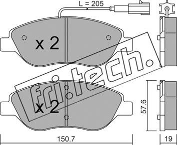 Fri.Tech. 593.1 - Kit pastiglie freno, Freno a disco autozon.pro