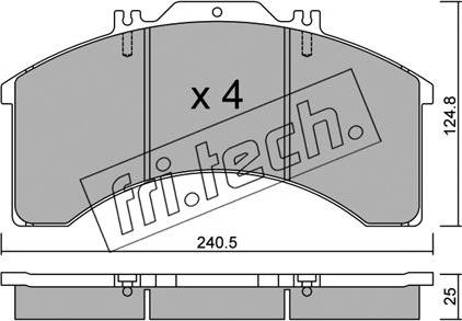 Fri.Tech. 597.0 - Kit pastiglie freno, Freno a disco autozon.pro