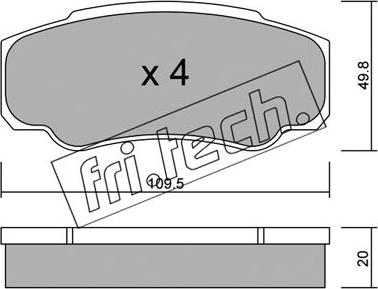 Fri.Tech. 548.0 - Kit pastiglie freno, Freno a disco autozon.pro