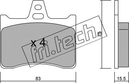 Fri.Tech. 547.0 - Kit pastiglie freno, Freno a disco autozon.pro