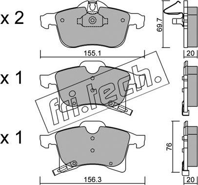 Fri.Tech. 555.0 - Kit pastiglie freno, Freno a disco autozon.pro