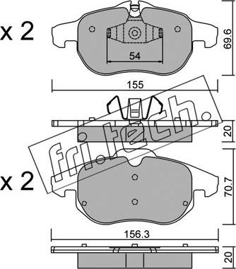 Fri.Tech. 556.4 - Kit pastiglie freno, Freno a disco autozon.pro