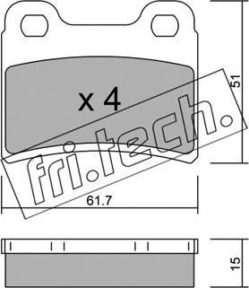 Fri.Tech. 551.0 - Kit pastiglie freno, Freno a disco autozon.pro