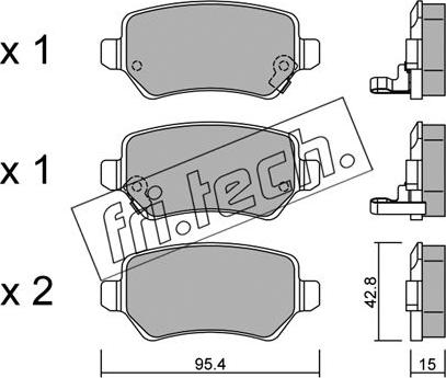 Fri.Tech. 558.0 - Kit pastiglie freno, Freno a disco autozon.pro