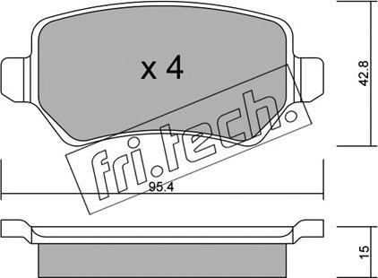 Fri.Tech. 558.1 - Kit pastiglie freno, Freno a disco autozon.pro