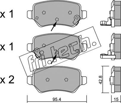 Fri.Tech. 558.2 - Kit pastiglie freno, Freno a disco autozon.pro