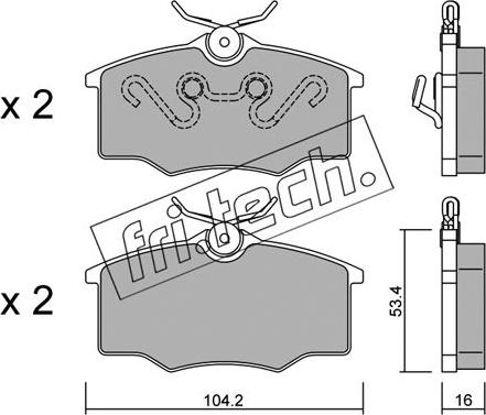 Fri.Tech. 553.0 - Kit pastiglie freno, Freno a disco autozon.pro