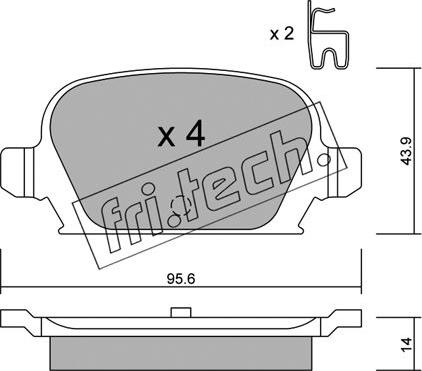 Fri.Tech. 557.0 - Kit pastiglie freno, Freno a disco autozon.pro