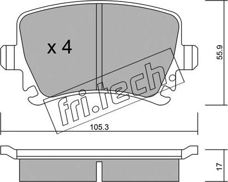 Fri.Tech. 569.0 - Kit pastiglie freno, Freno a disco autozon.pro