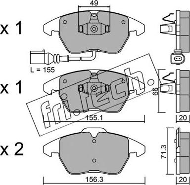 Fri.Tech. 564.0 - Kit pastiglie freno, Freno a disco autozon.pro