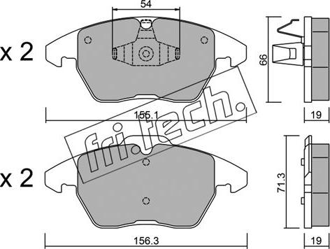 Fri.Tech. 564.1 - Kit pastiglie freno, Freno a disco autozon.pro