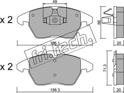 Fri.Tech. 564.2 - Kit pastiglie freno, Freno a disco autozon.pro