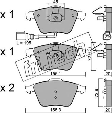 Fri.Tech. 565.4 - Kit pastiglie freno, Freno a disco autozon.pro