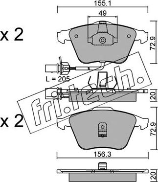 Fri.Tech. 565.0 - Kit pastiglie freno, Freno a disco autozon.pro