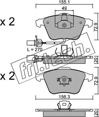 Fri.Tech. 565.1 - Kit pastiglie freno, Freno a disco autozon.pro