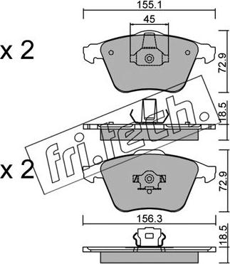 Fri.Tech. 565.3 - Kit pastiglie freno, Freno a disco autozon.pro