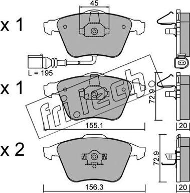 Fri.Tech. 565.2 - Kit pastiglie freno, Freno a disco autozon.pro