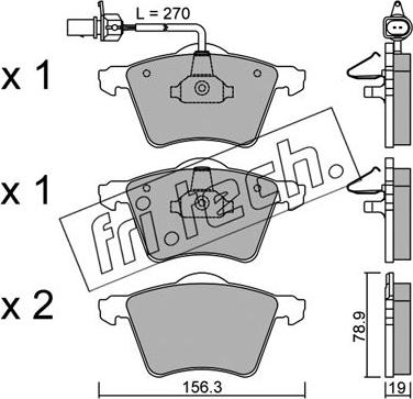 Fri.Tech. 566.0 - Kit pastiglie freno, Freno a disco autozon.pro