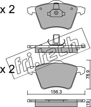 Fri.Tech. 566.2 - Kit pastiglie freno, Freno a disco autozon.pro