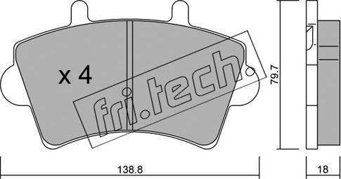 Fri.Tech. 561.0 - Kit pastiglie freno, Freno a disco autozon.pro