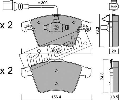 Fri.Tech. 568.2 - Kit pastiglie freno, Freno a disco autozon.pro