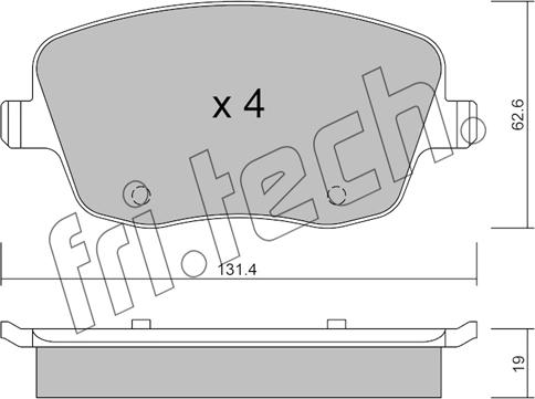 Fri.Tech. 563.0 - Kit pastiglie freno, Freno a disco autozon.pro