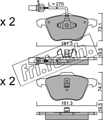 Fri.Tech. 567.0 - Kit pastiglie freno, Freno a disco autozon.pro