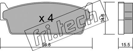 Fri.Tech. 509.0 - Kit pastiglie freno, Freno a disco autozon.pro