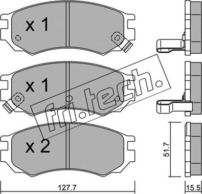 Fri.Tech. 504.0 - Kit pastiglie freno, Freno a disco autozon.pro