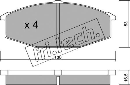 Fri.Tech. 506.0 - Kit pastiglie freno, Freno a disco autozon.pro