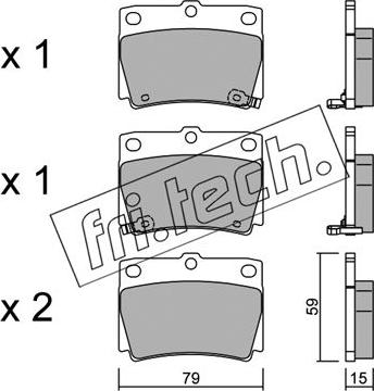 Fri.Tech. 500.0 - Kit pastiglie freno, Freno a disco autozon.pro