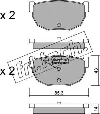 Fri.Tech. 508.0 - Kit pastiglie freno, Freno a disco autozon.pro