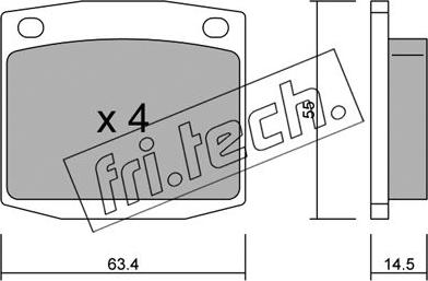 Fri.Tech. 502.0 - Kit pastiglie freno, Freno a disco autozon.pro