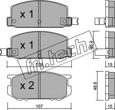 Fri.Tech. 514.0 - Kit pastiglie freno, Freno a disco autozon.pro