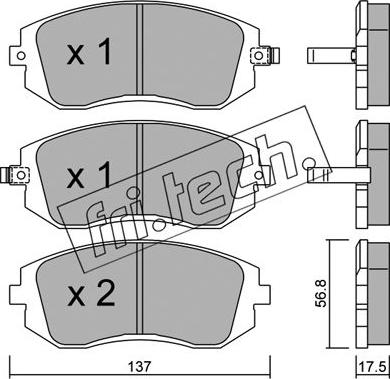 Fri.Tech. 516.0 - Kit pastiglie freno, Freno a disco autozon.pro