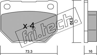 Fri.Tech. 510.0 - Kit pastiglie freno, Freno a disco autozon.pro