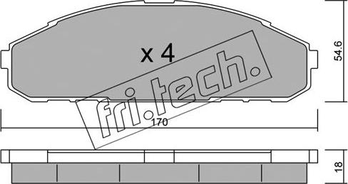 Fri.Tech. 511.0 - Kit pastiglie freno, Freno a disco autozon.pro