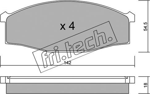 Fri.Tech. 513.0 - Kit pastiglie freno, Freno a disco autozon.pro